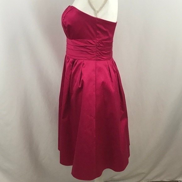 Davids Bridal Fuchsia Strapless Dress - Picture 2 of 7